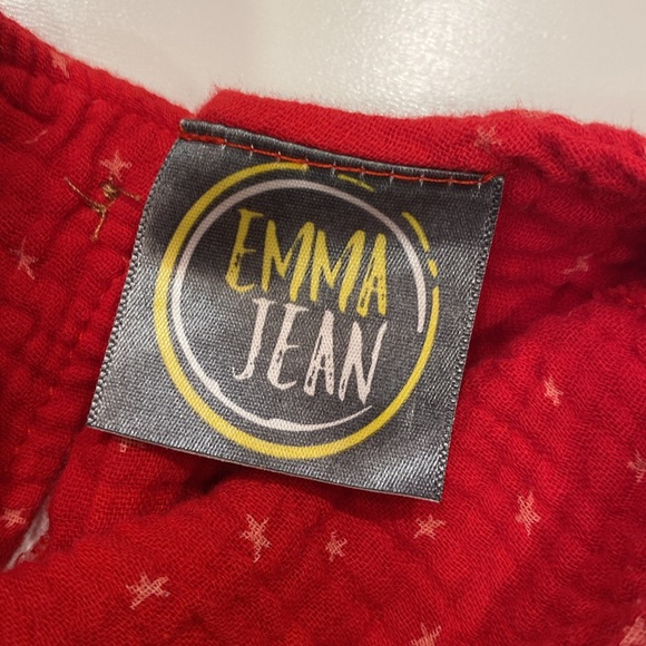 Red Stars Gauze Top. Girls 3T. - Picture 3 of 4